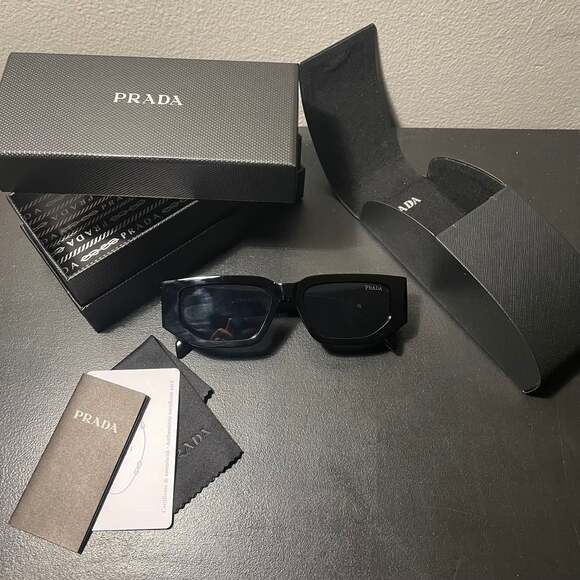 PRADA Symbole Rectangular Men's Sunglasses, PR 09ZS - , - Picture 1 of 7